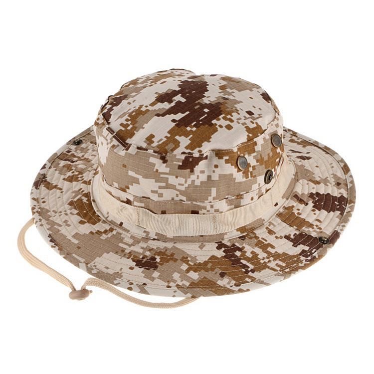 Outdoor Waterproof Sun UV Protection Wide Brim Custom Fisherman Fishing Boonie Bucket Hats with string