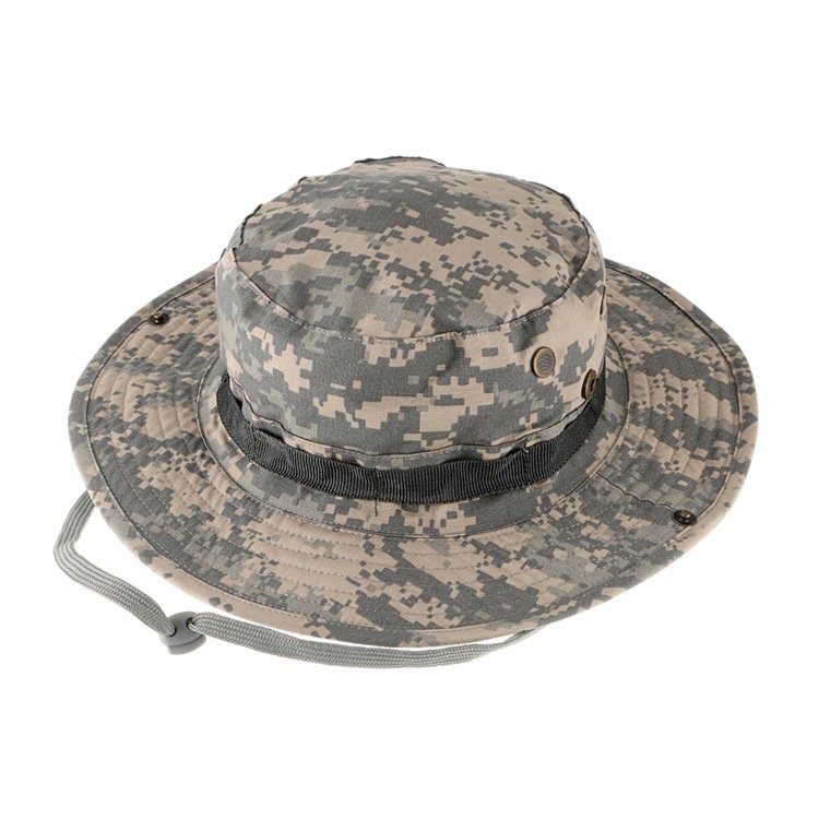 Outdoor Waterproof Sun UV Protection Wide Brim Custom Fisherman Fishing Boonie Bucket Hats with string