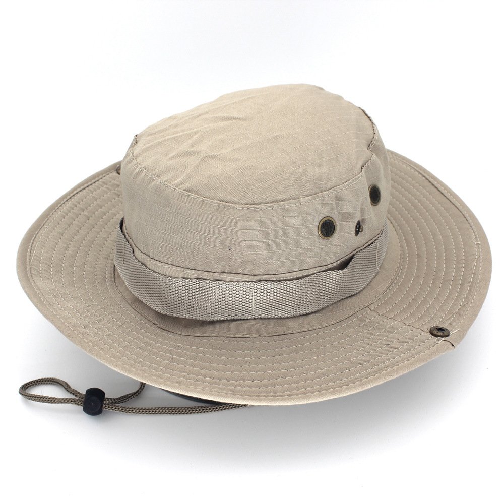 Outdoor Waterproof Sun UV Protection Wide Brim Custom Fisherman Fishing Boonie Bucket Hats with string
