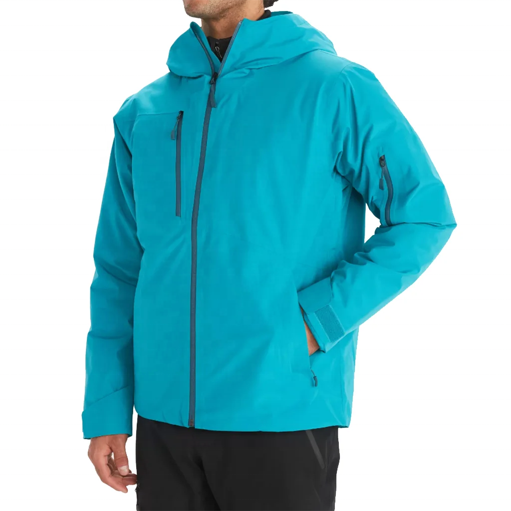 Custom Mens Jacket Waterproof Hiking Jacket Lightweight Hooded Rain Jacket Windproof Raincoat Breathable Windbreaker