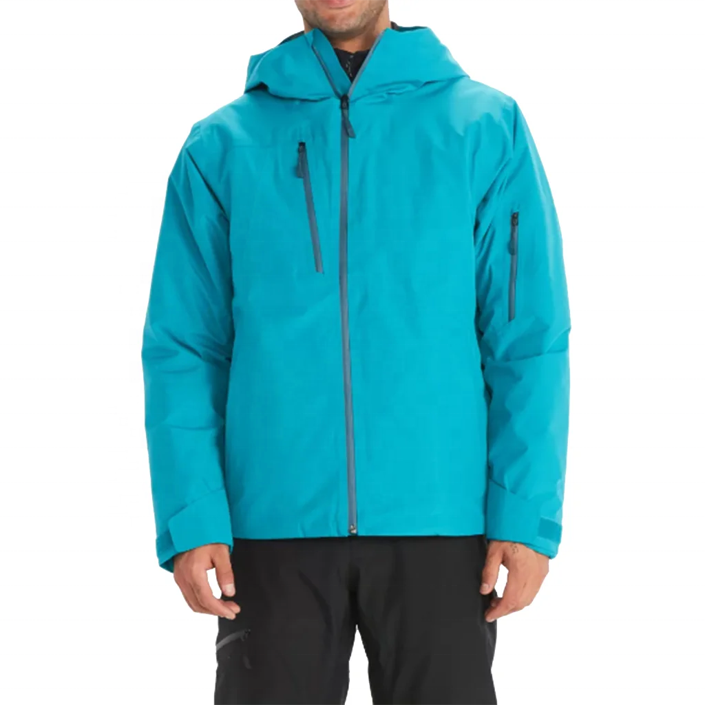 Custom Mens Jacket Waterproof Hiking Jacket Lightweight Hooded Rain Jacket Windproof Raincoat Breathable Windbreaker