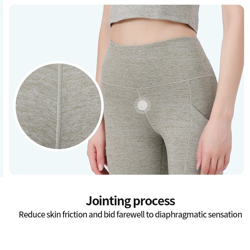 Ladies Leggings With Pockets Tight Yoga Leggings Cation Fabric Elastic Scrunch Leggings For Women