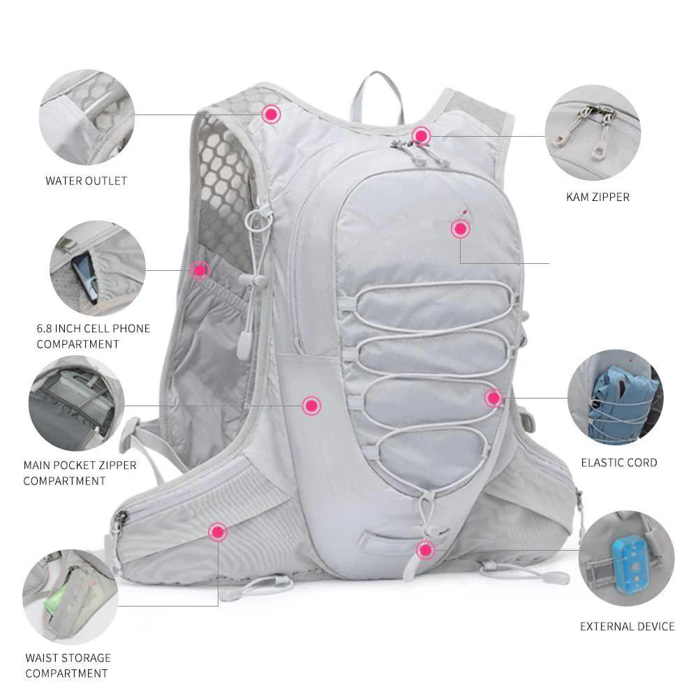Outdoors Trail Marathon Running Hydration Pack Water Backpack Cycling Hiking Hydration Vest Hydration Pack Water Backpack