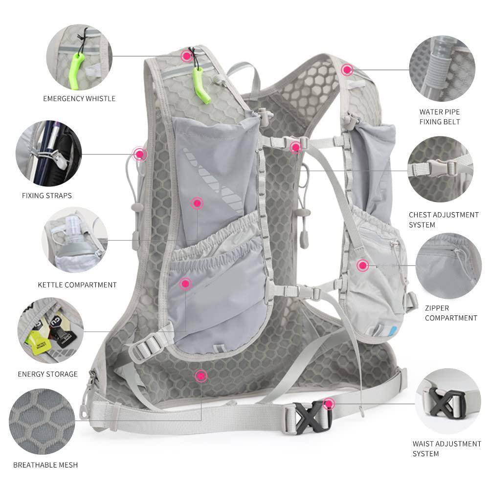 Outdoors Trail Marathon Running Hydration Pack Water Backpack Cycling Hiking Hydration Vest Hydration Pack Water Backpack