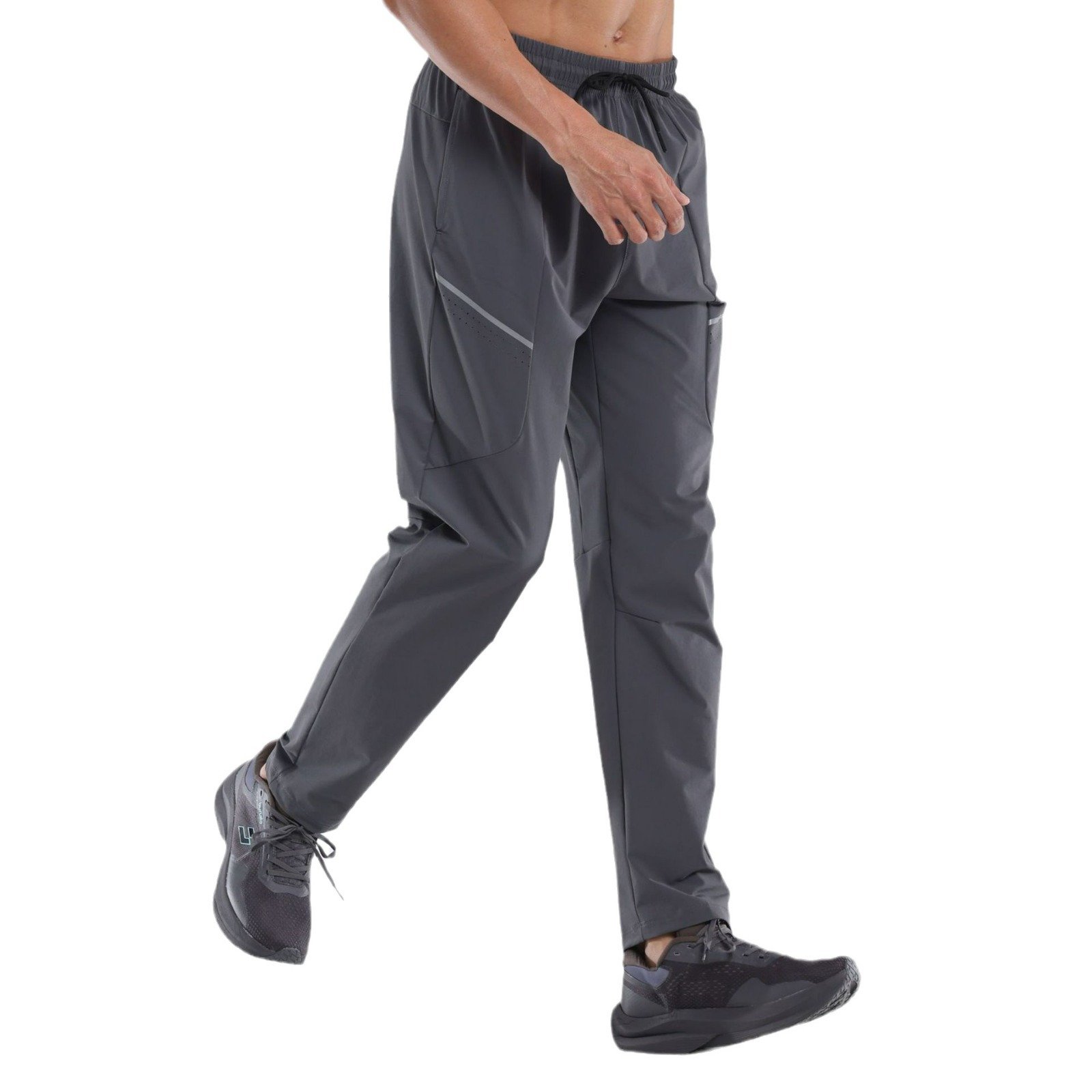 Men's Outdoor Quick-Drying Waterproof Hiking Pants Casual Breathable Stretch Sports Pants Loose Straight Pattern