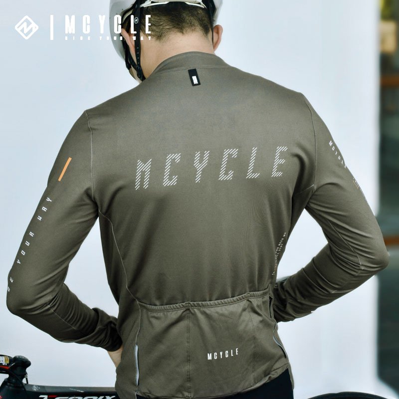 Mcycle Customize Winter Cycling Outfit Windproof Fleece Thermal Bicycle Clothing Men's Long Sleeve Cycling Thermal Jacket