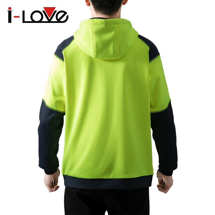 Factory Price Custom Sport Hoodies Hiking Biking Fishing Rock Climbing Camping Fluorescence Reflective Zipper Hoodies Coat