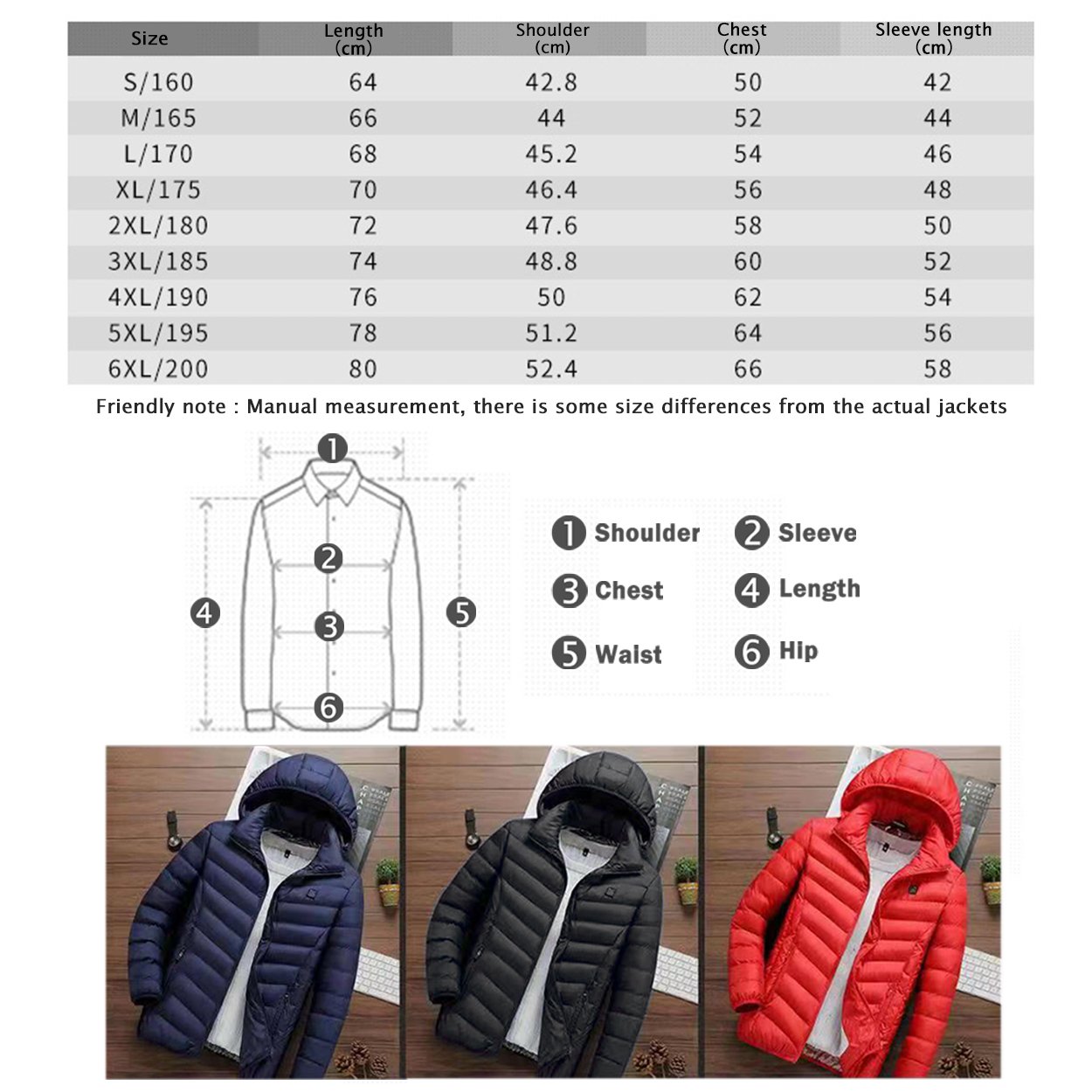 high quality lightweight jacket Winter Men's Jacket 5V USB Battery Powered Heated Winter Windbreaker HIKING jacket heated coat