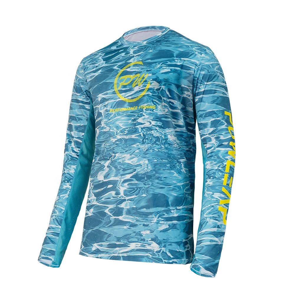UPF 50+ Sun Protection Fishing Apparel Long Sleeve Quick Dry Fishing Shirts Lightweight Low Price Shirt Supplier