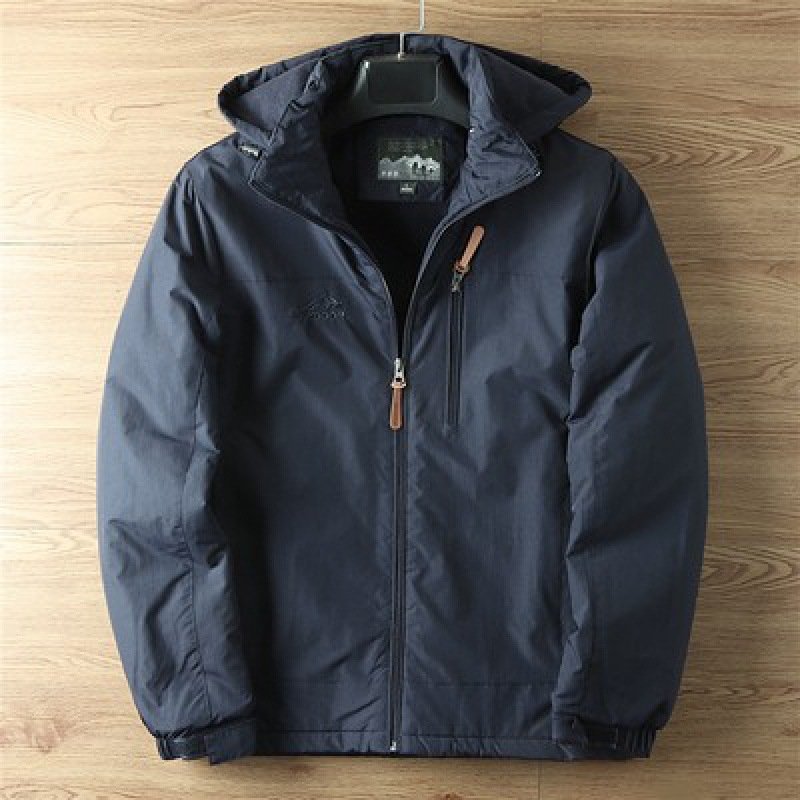 Men's outdoor mountaineering clothing leisure plus velvet thickened windproof waterproof workwear coat jacket