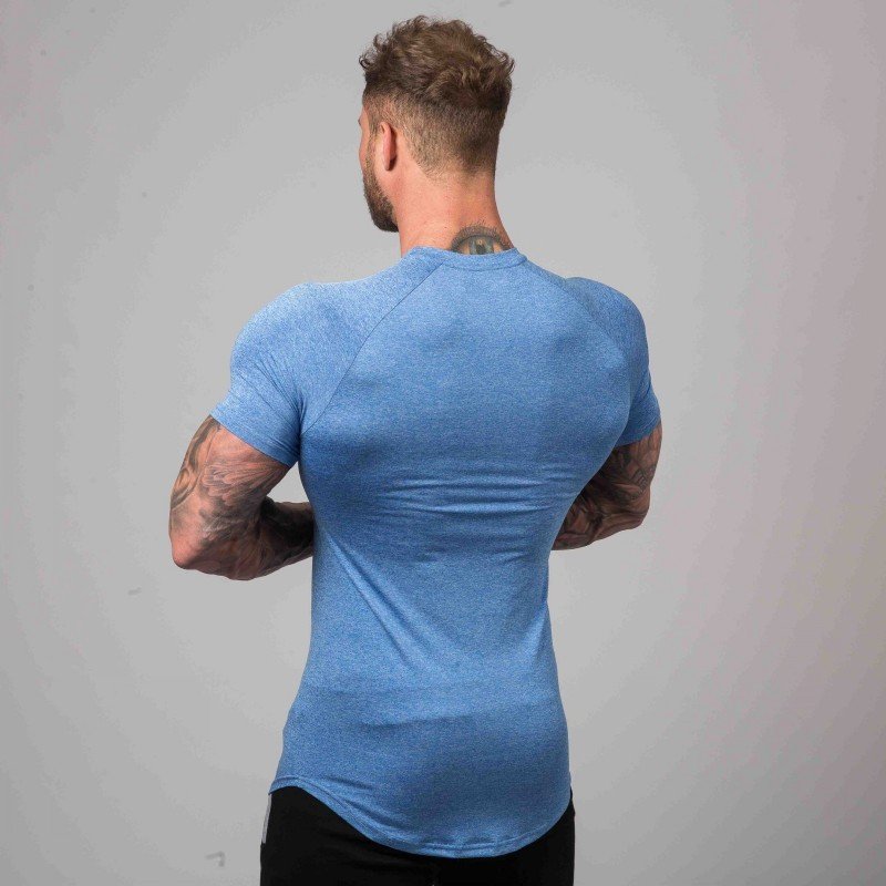 Muscular male sports short-sleeved men's summer breathable sweat-absorbing quick-drying clothes tight-fitting running half-sleev