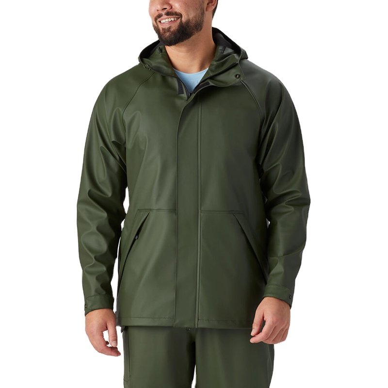 Custom Rain Jackcet Unisex PU Rain Coats For Mens And Womens Adult Raincoat Suit Waterproof Warm Logo Waterproof Jacket