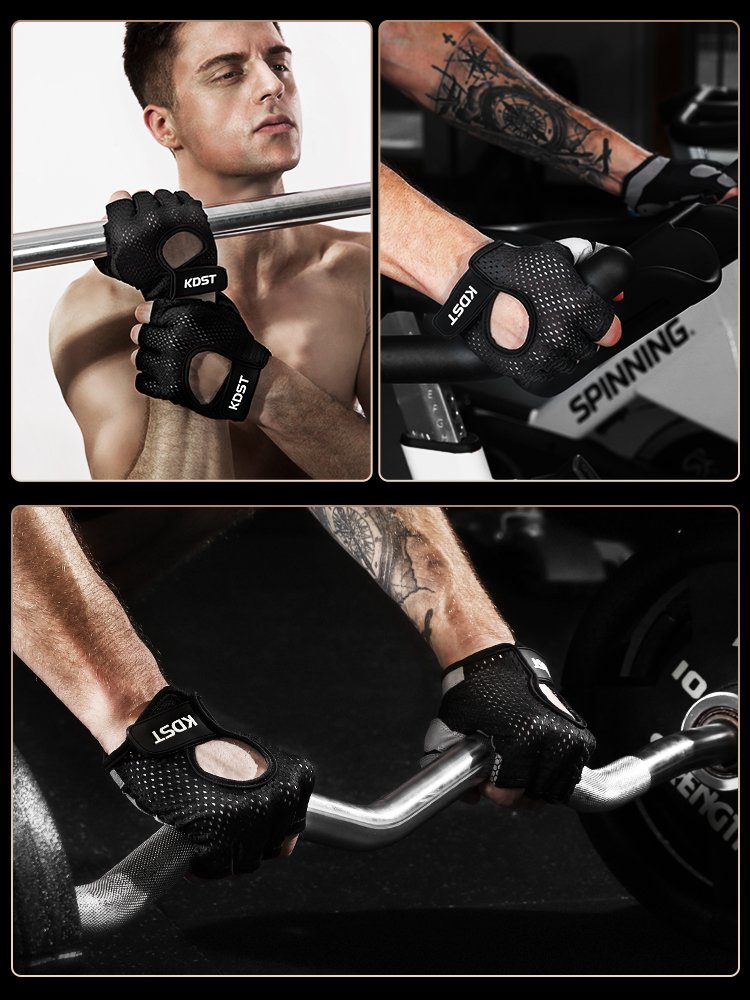 kdst gym gloves, man and woman, sliding wrists, semi-swirling
