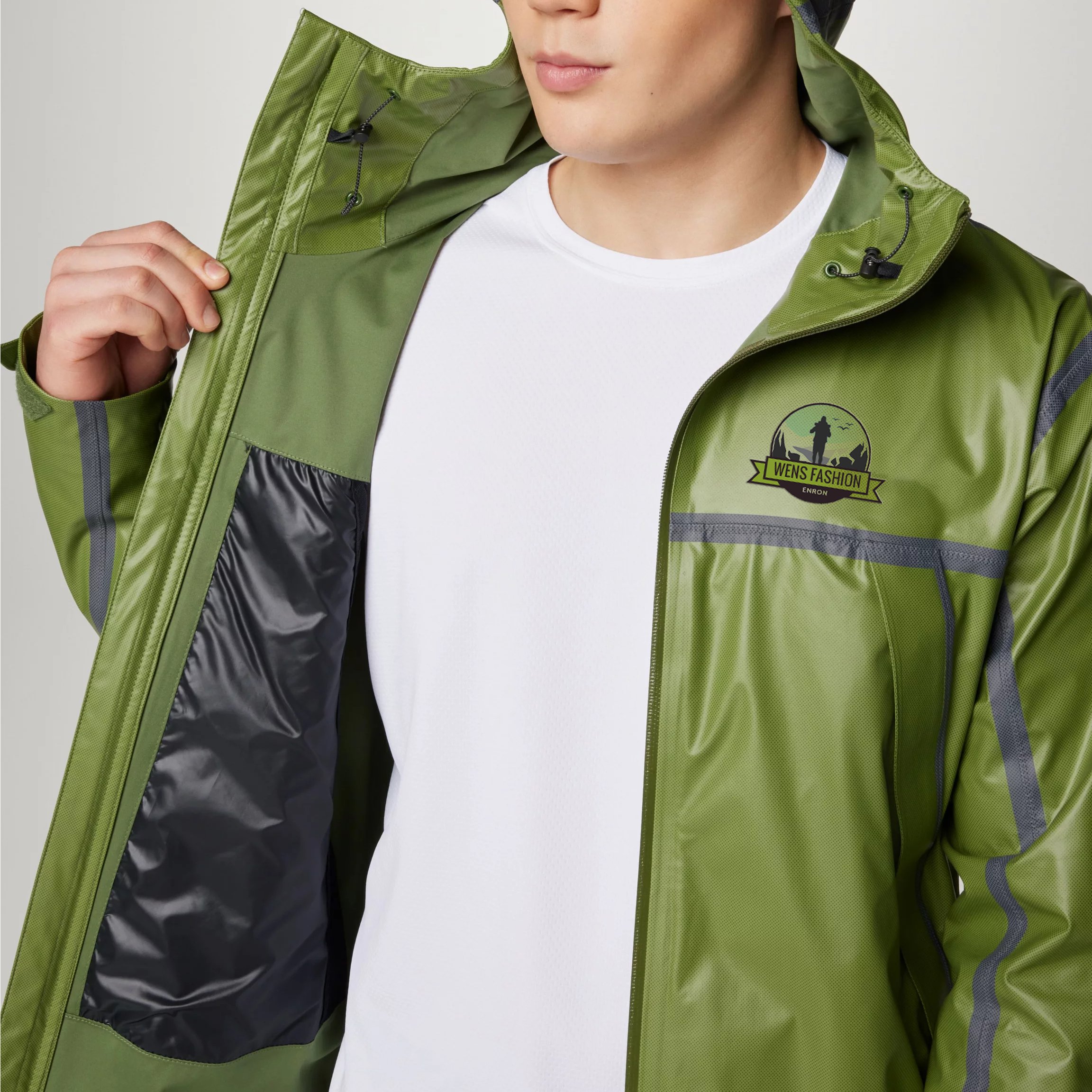 Custom Print Logo Packable Running Hiking Zip Up Rain Cycling Track Lightweight Waterproof Windbreaker Jackets For Men