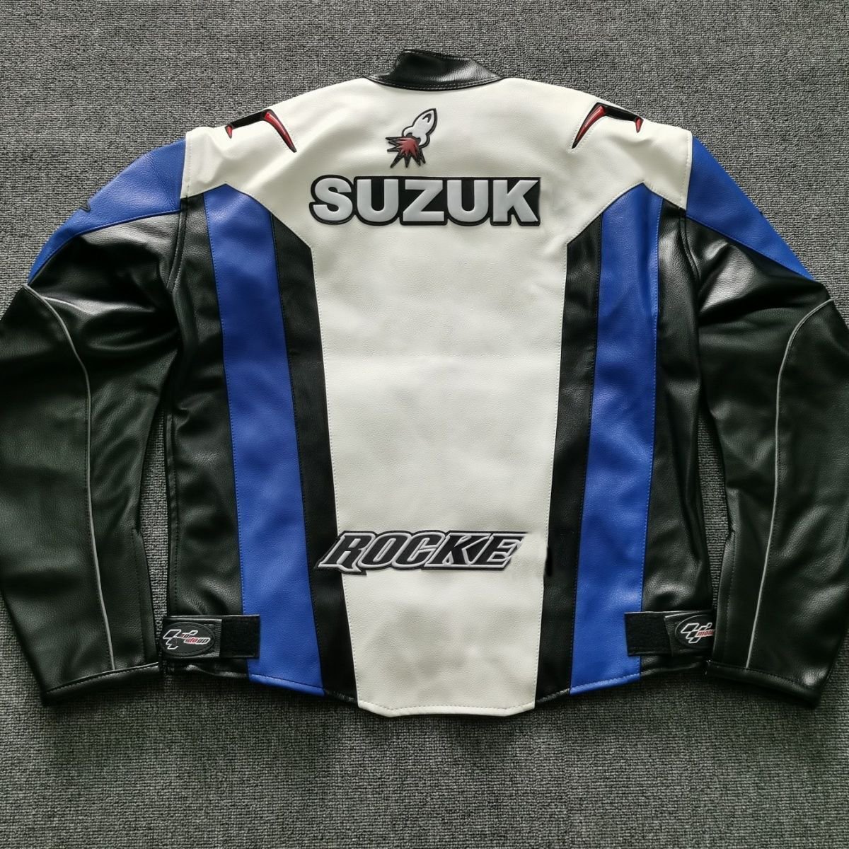 manufacturers custom new arrival oversize patch varsity Racing cowhide blue men's jacket accept OEM service