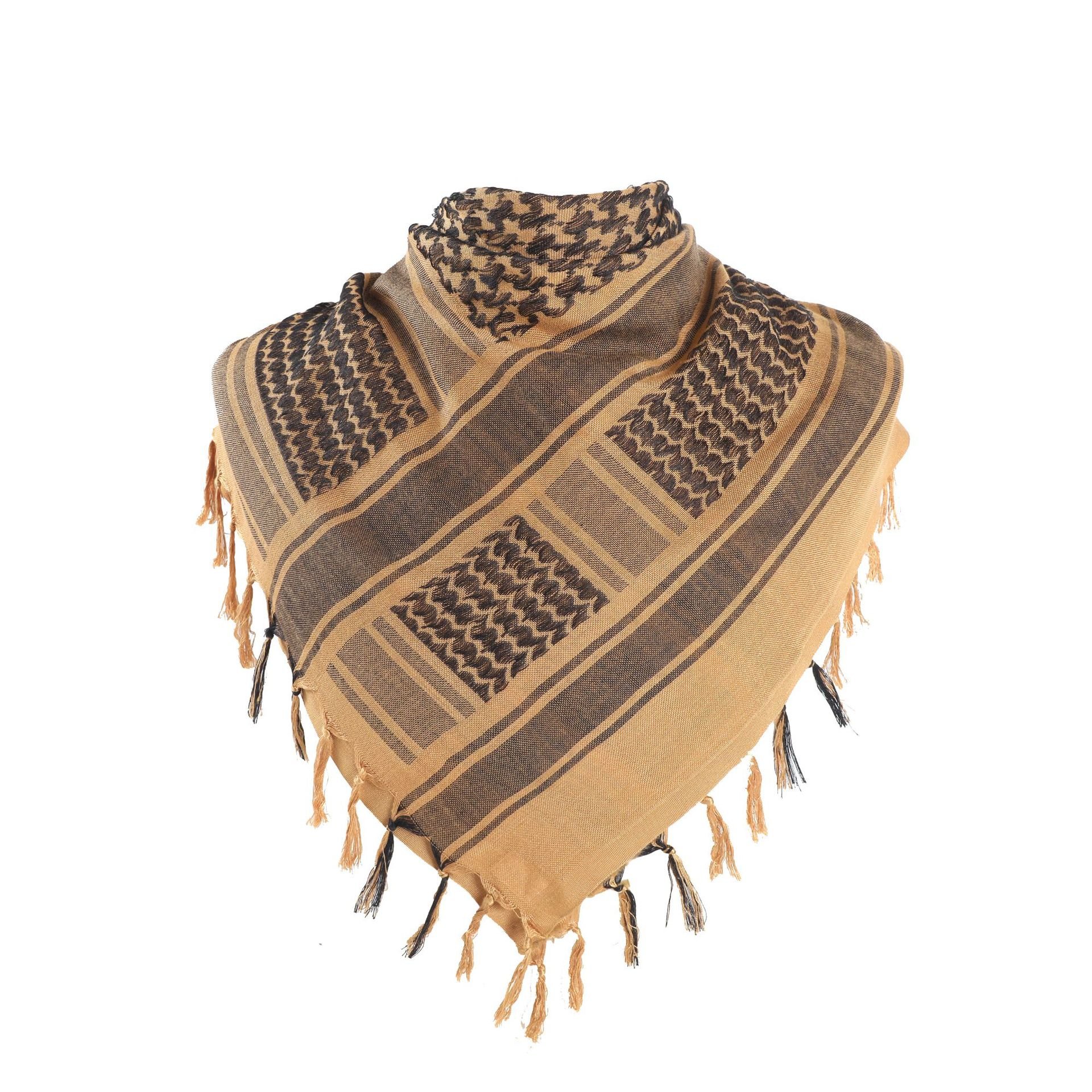 110x110cm 100% Cotton Hiking Scarves Arabian Scarf Tactical Shemagh Tassel Men Women Bandana Scarf Tactical Shawl