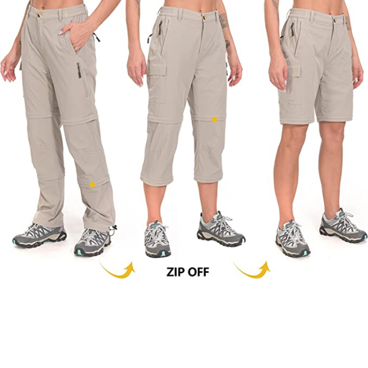 Stretch Softshell Hiking Trousers Zip Off Quick Drying Zip Trekking Trousers Lightweight Hiking Pants Men's Clothing Casual Thin