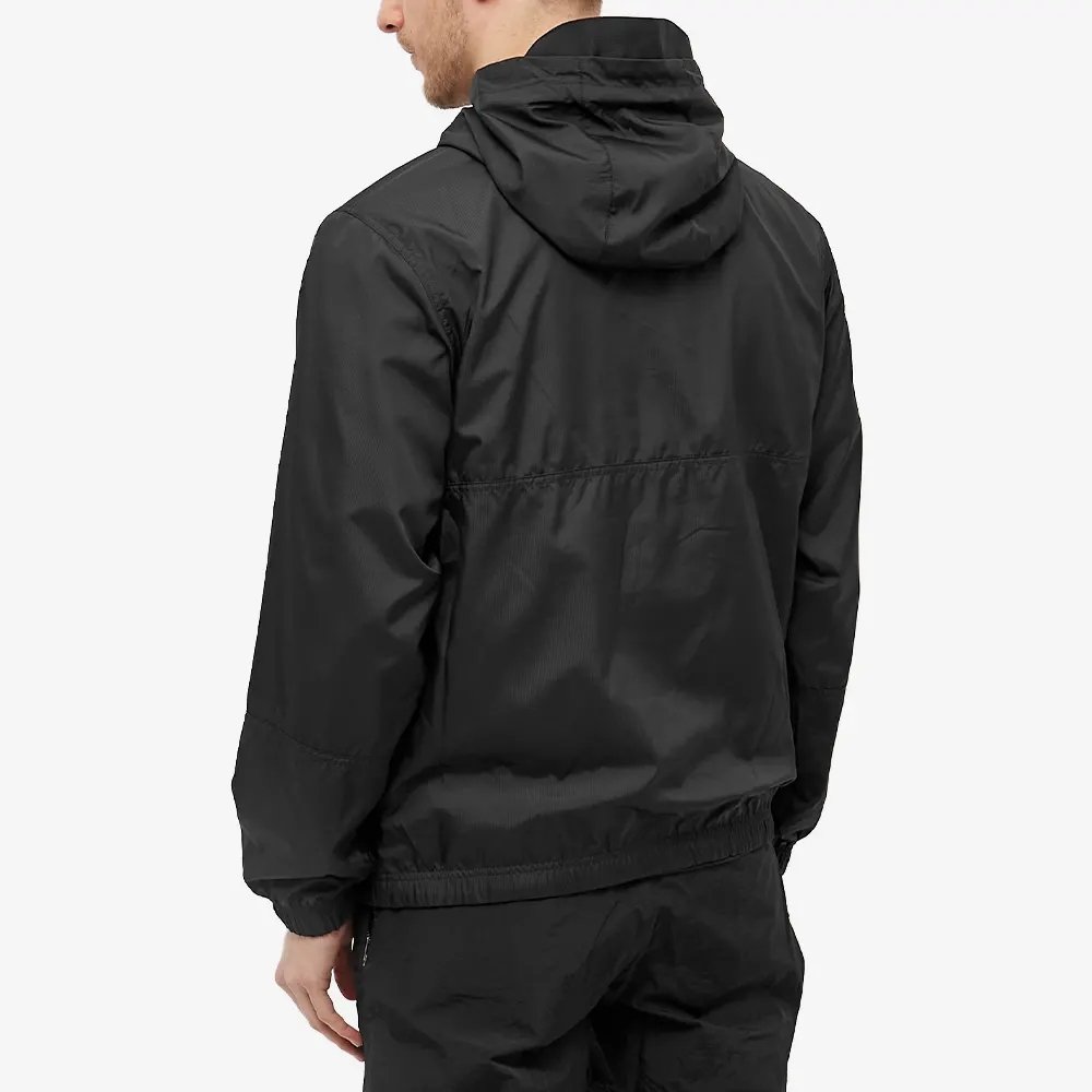 100% Polyester Shell Anorak Jacket Drawstring Hood Half Zip Windbreaker Jacket For Men
