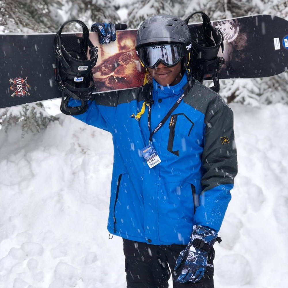 Men's Winter Ski & Snowboarding Jacket Waterproof Warm Fleece Zipper Closure Casual Style Windproof Outdoor Mountain Hiking Wear