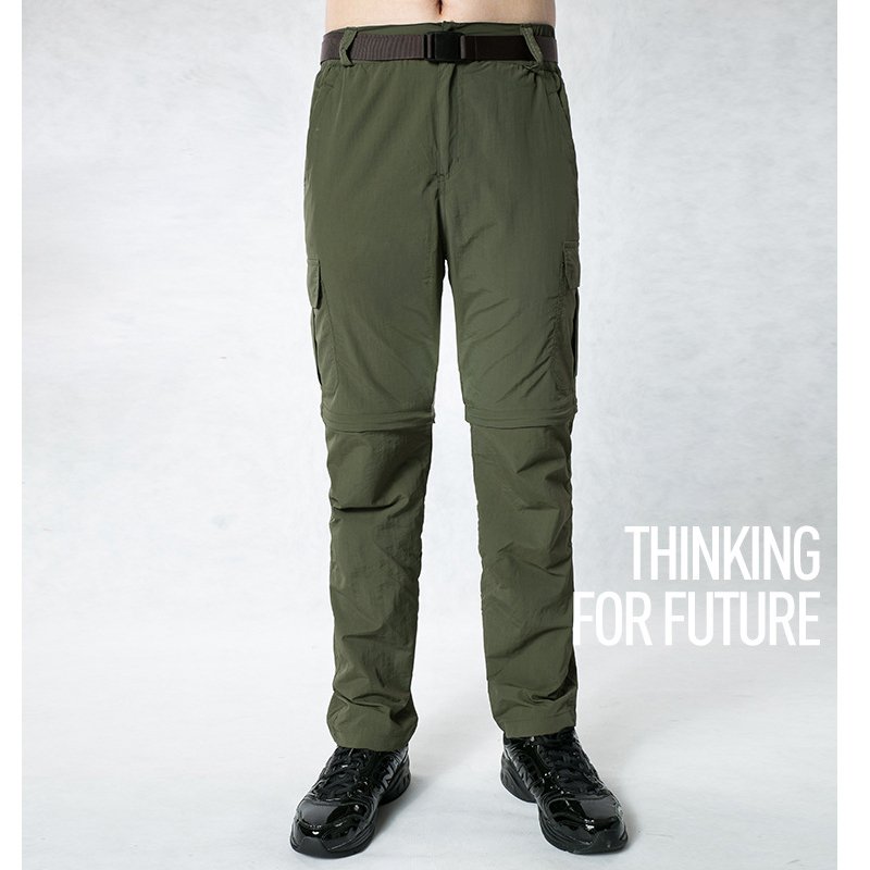 Plus Size Quick Dry Waterproof Pants Men Summer Detachable Breathable Cargo Trousers Male Hiking Trekking Fishing Jogger