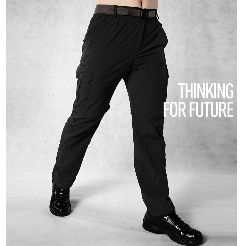 Plus Size Quick Dry Waterproof Pants Men Summer Detachable Breathable Cargo Trousers Male Hiking Trekking Fishing Jogger