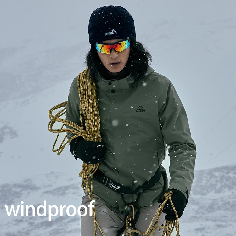 Custom winter men outdoor waterproof hiking mountain climbing rain jacket coat