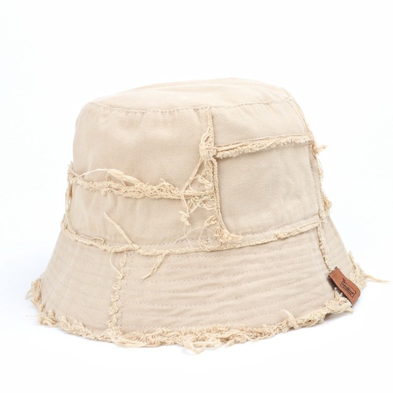 Korean version of fashion hairy edge double-sided fisherman hat women spring and summer new style to do old awning basin hat