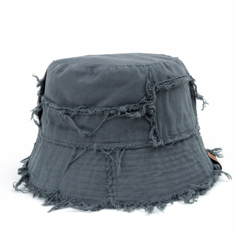 Korean version of fashion hairy edge double-sided fisherman hat women spring and summer new style to do old awning basin hat