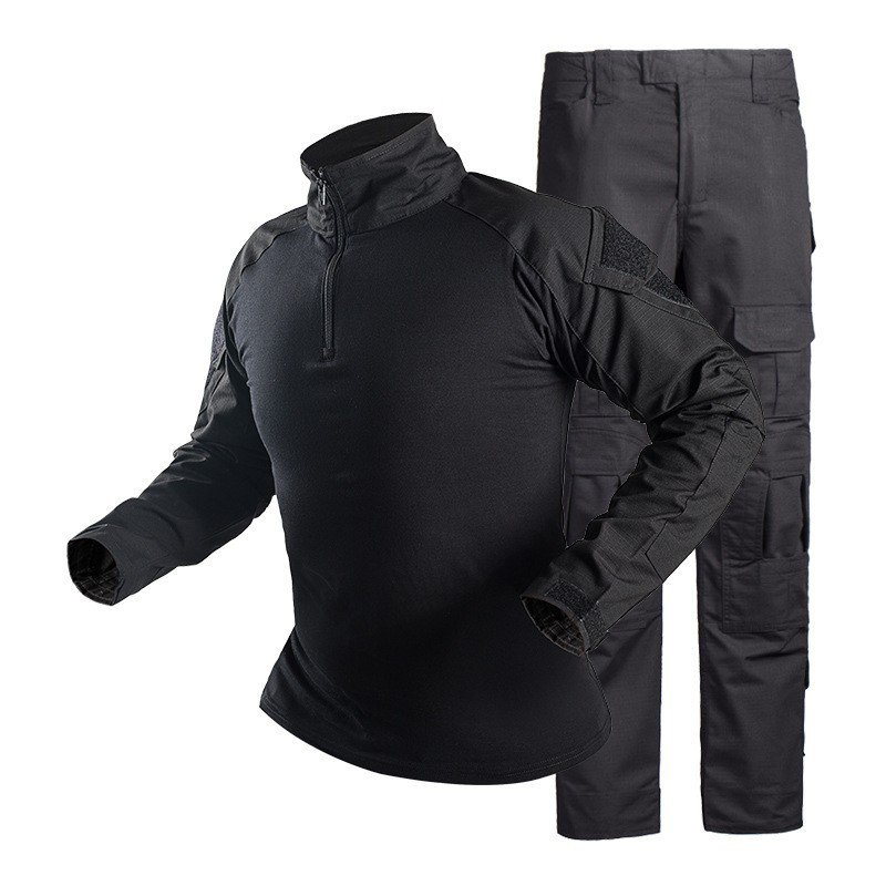 Outdoor tactics long sleeve suit set wear-resistant camouflage CS training hunting mountaineering camping work clothes