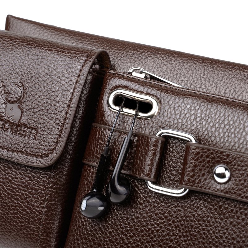Men's bag wholesale men's sports waist multi-functional outdoor pu crossbody riding men