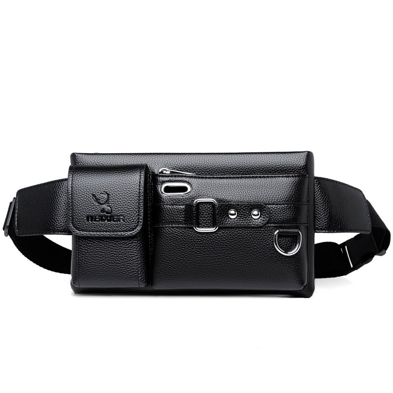 Men's bag wholesale men's sports waist multi-functional outdoor pu crossbody riding men