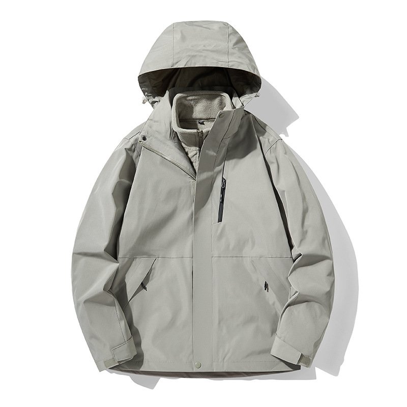 Fashion mens windbreaker hoodie jacket coat with zipper lightweight custom logo polyester windbreaker jacket