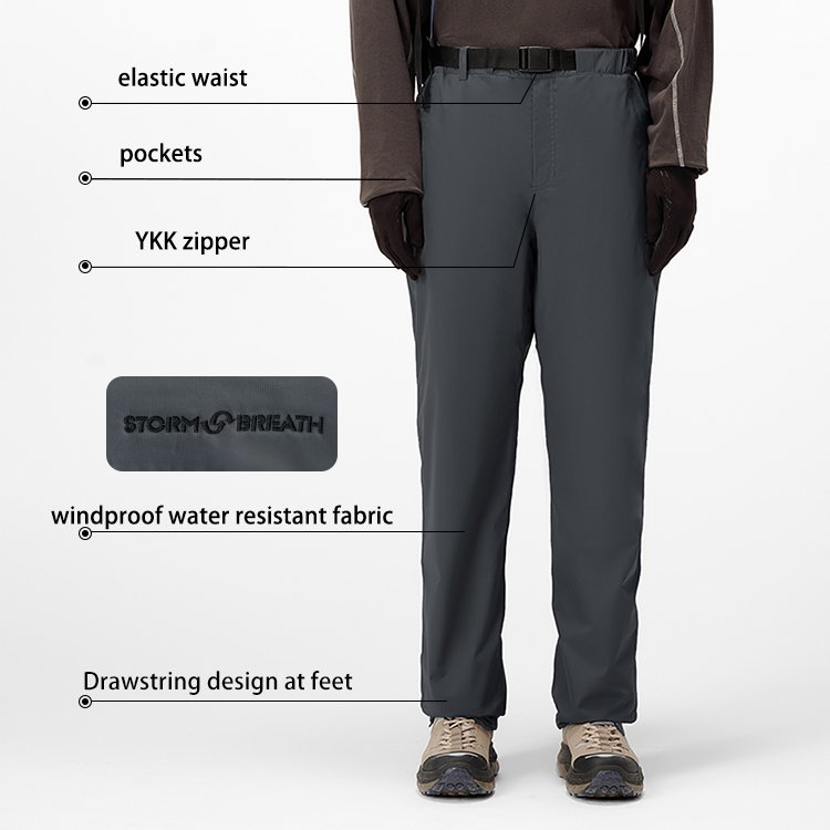PELLIOT Outdoor Jogging 3 in 1 fleece lined Camping waterproof pants Trousers men's outdoor hiking pants