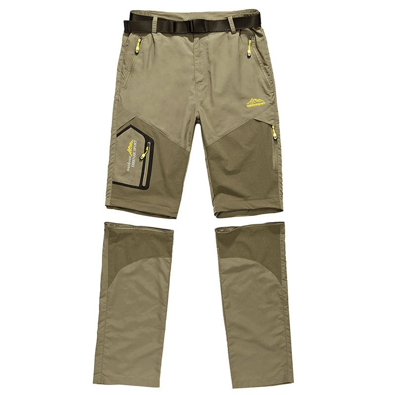 Men's Outdoor Sports Windproof Waterproofing Nylon Anti-uv hiking pants lightweight Detachable cargo shorts
