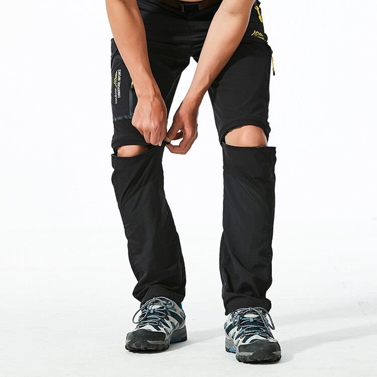 Men's Outdoor Sports Windproof Waterproofing Nylon Anti-uv hiking pants lightweight Detachable cargo shorts