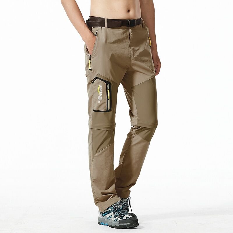 Men's Outdoor Sports Windproof Waterproofing Nylon Anti-uv hiking pants lightweight Detachable cargo shorts