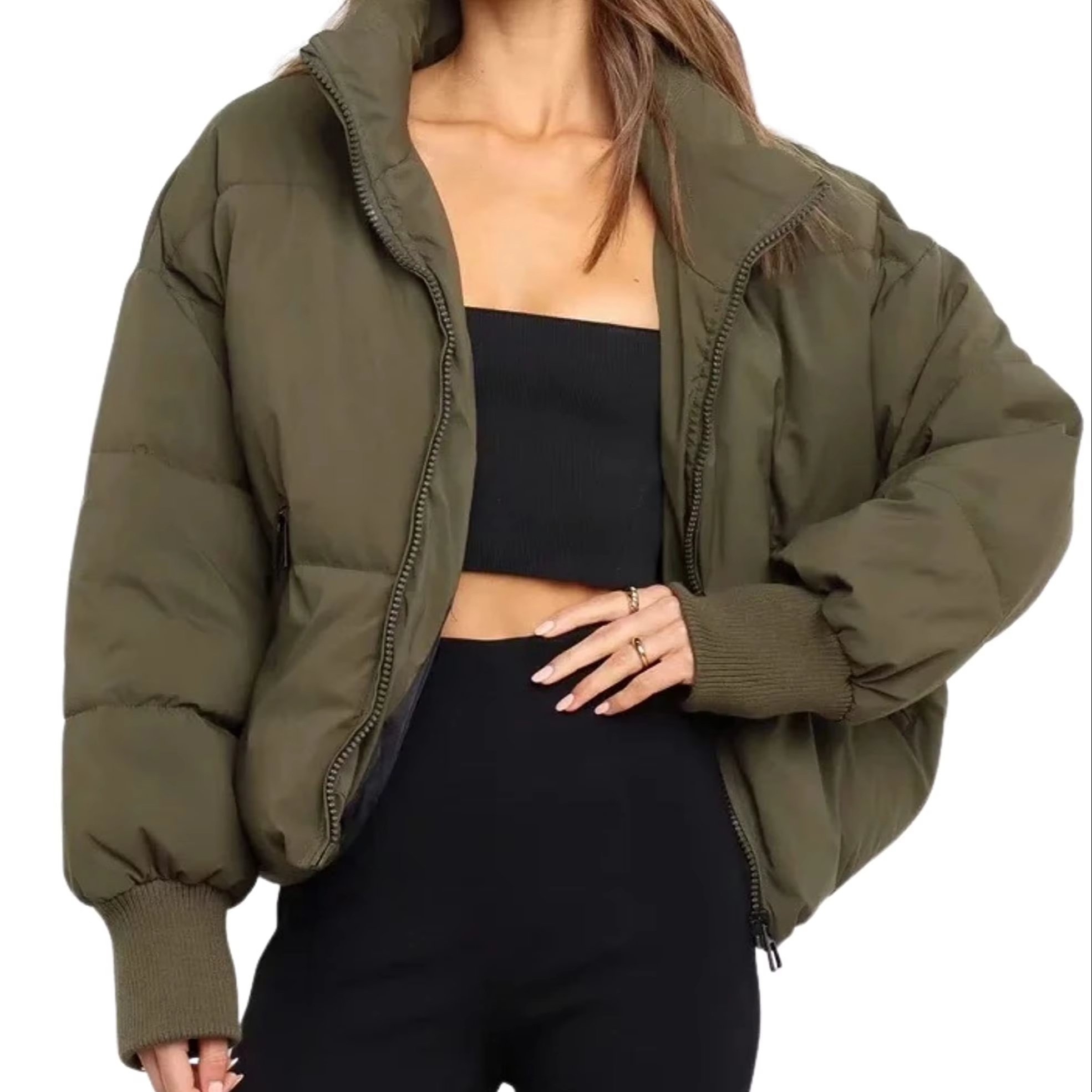 Womens winter Coat Soft Shell Jacket Loose Slim Warm Bread Clothing Cotton Padding Short Lazy Coat