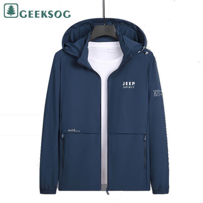 Sun Protection Clothing UPF 50+ UV Hooded Jacket Light Breathable Summer Ice Feeling Hiking Outdoor Jacket