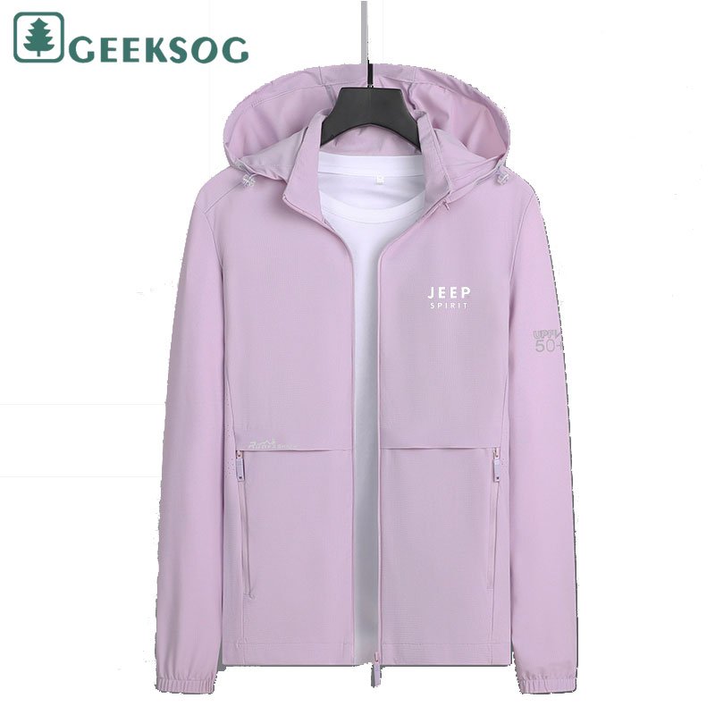 Sun Protection Clothing UPF 50+ UV Hooded Jacket Light Breathable Summer Ice Feeling Hiking Outdoor Jacket