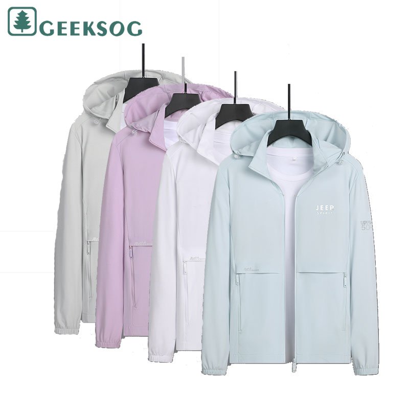 Sun Protection Clothing UPF 50+ UV Hooded Jacket Light Breathable Summer Ice Feeling Hiking Outdoor Jacket