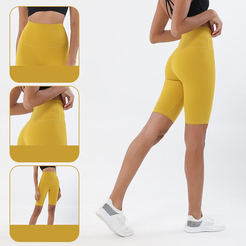 Breathable High Waist Fitness Shorts For Women Gym Wear No T-Line Naked Feeling Yoga Pants Wholesale Female Workout Leggings