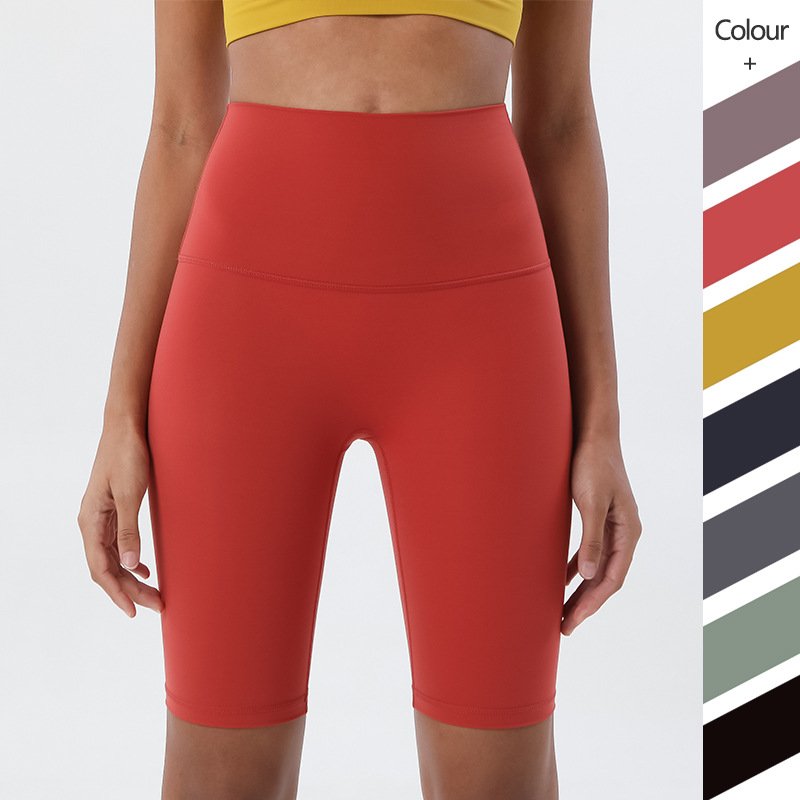 Breathable High Waist Fitness Shorts For Women Gym Wear No T-Line Naked Feeling Yoga Pants Wholesale Female Workout Leggings