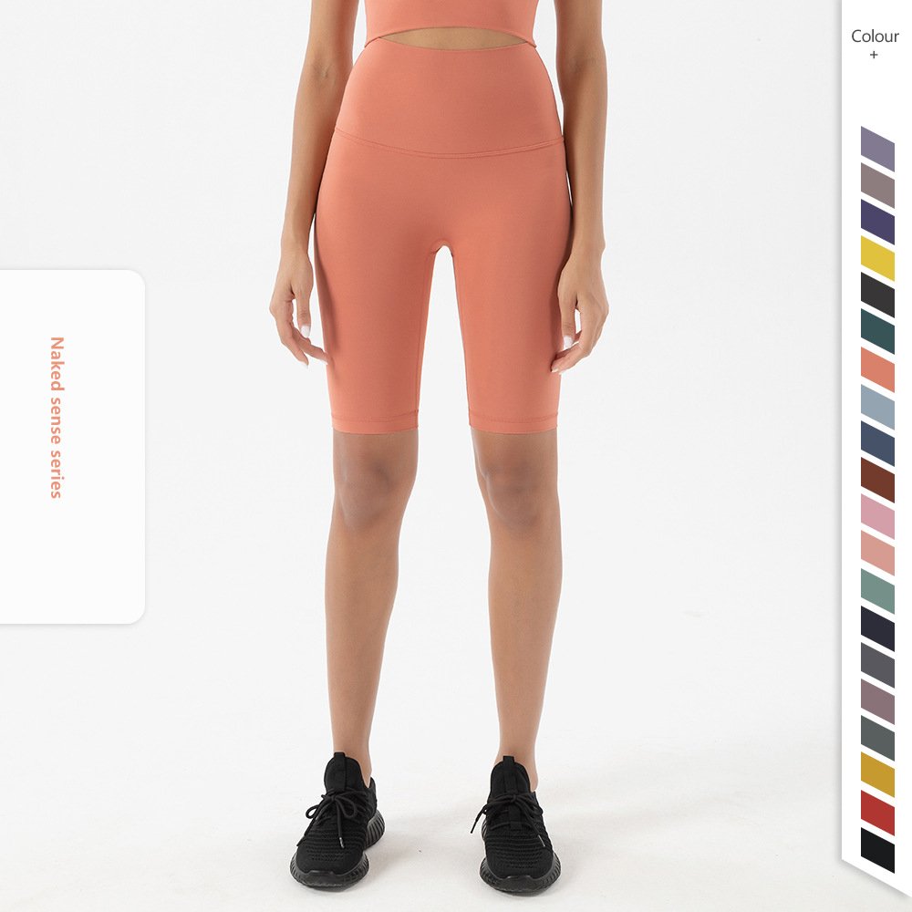 Breathable High Waist Fitness Shorts For Women Gym Wear No T-Line Naked Feeling Yoga Pants Wholesale Female Workout Leggings