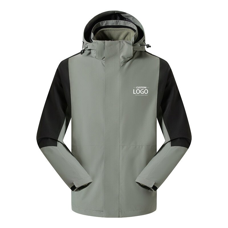 Outdoor Waterproof Soft Shell Fleece Jacket for Men Windproof and Zipper Closure Sports Winter Hiking Coat for Sale