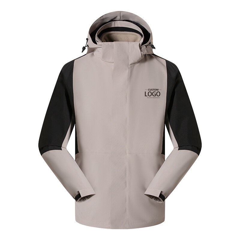 Outdoor Waterproof Soft Shell Fleece Jacket for Men Windproof and Zipper Closure Sports Winter Hiking Coat for Sale