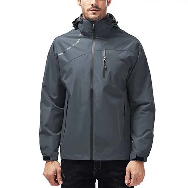 Custom Men's Hooded Outdoor Cycling Hiking Rain Jacket Breathable Waterproof Windbreaker Jacket for wholesale Rain Jackets Men's