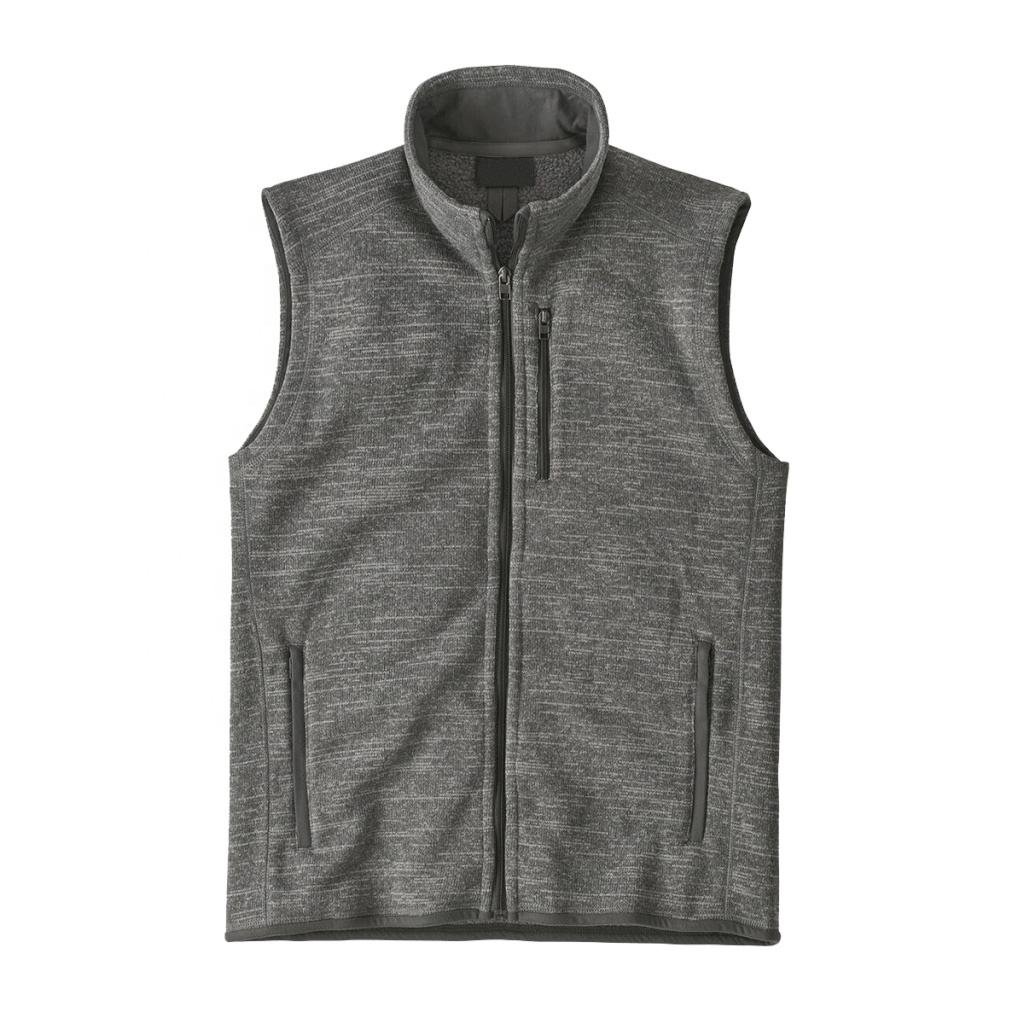 Custom Logo Embroidery And Warm Winter Polar Fleece Waistcoat Men's Wholesale Sleeveless Fleece Vest For Outdoor Clothing Logo