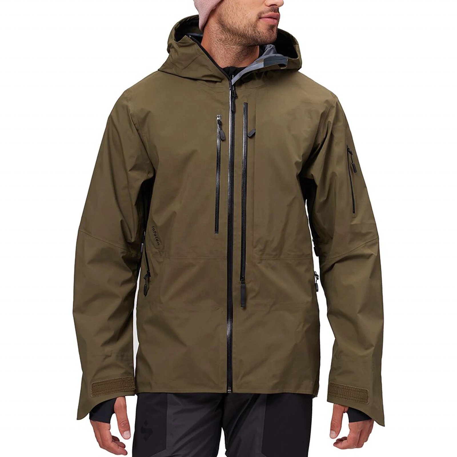 Custom outdoor men water resistant hiking jacket windproof waterproof mountain jackets full zip windbreaker breathable rain coat