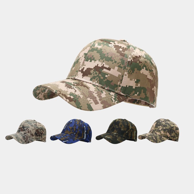 6 Panel Men Snap Back Camo Baseball Hats Trucker Custom Logo Patch Embroidered Tactical Camouflage Baseball Caps