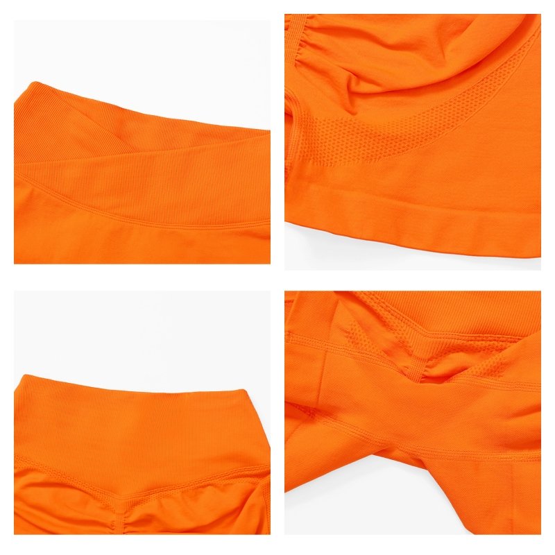 Summer Women Gym Quick Dry Sports Fitness Yoga Short Peach Lift Hip Seamless Skinny Shorts Running High Waisted Sports Shorts
